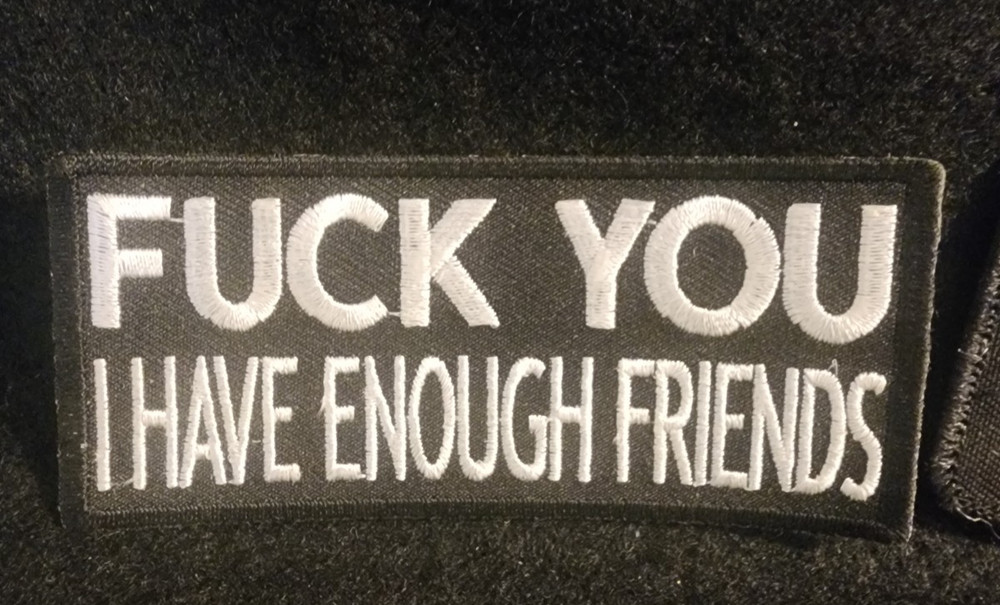 Vintage Blackjack Harley Davidson Patch & Logo Patch Plus Enough Friends Patch