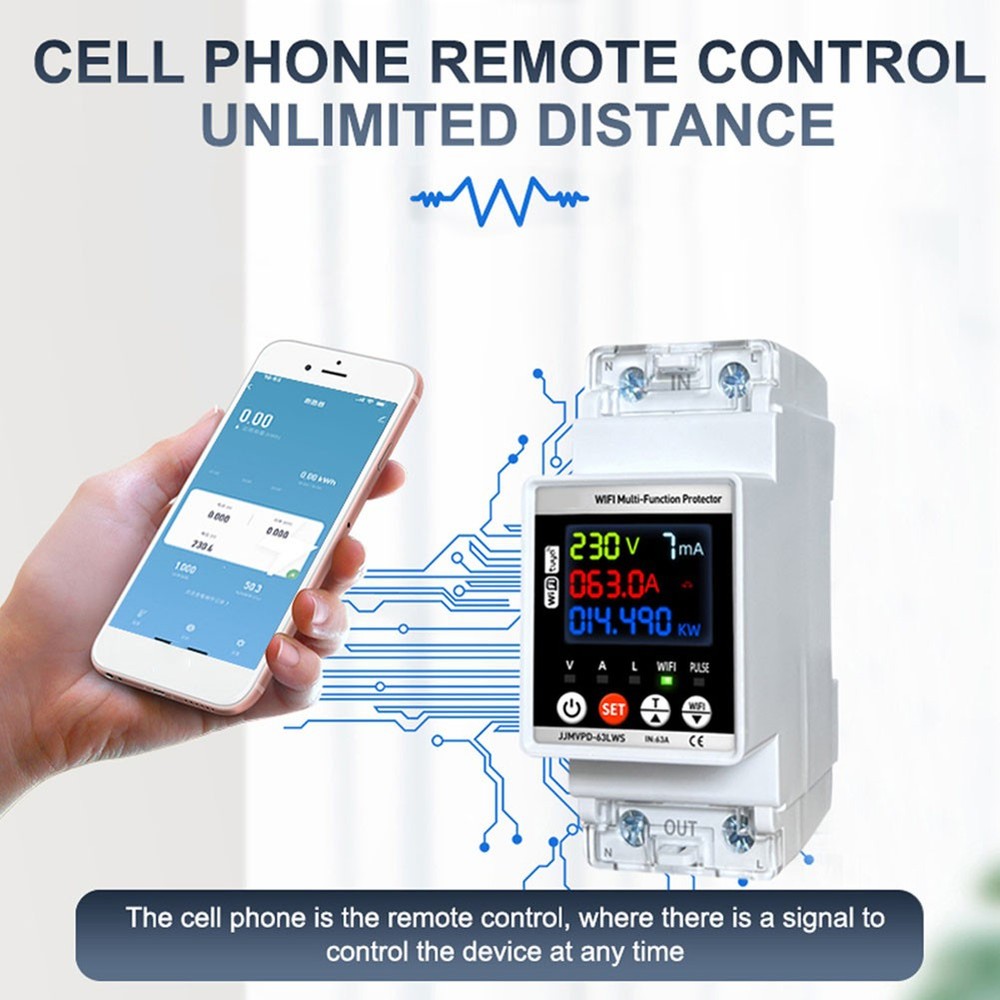 Tuya WiFi Electric Meter Tests Remote Leak Protector H3A97491