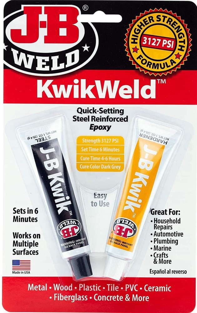 2 oz KwikWeld Quick Setting Epoxy - Strong, Paintable & Sandable Repair Solution