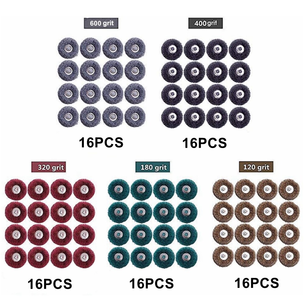 80PCS Abrasive Metal Polishing Wheel Buffing Rotary Tool Set Burr Kit for Dremel