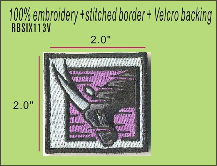 RAINBOW SIX ** ORYX **  2" PATCH WITH HOOK BACKING  - RBSIX113V