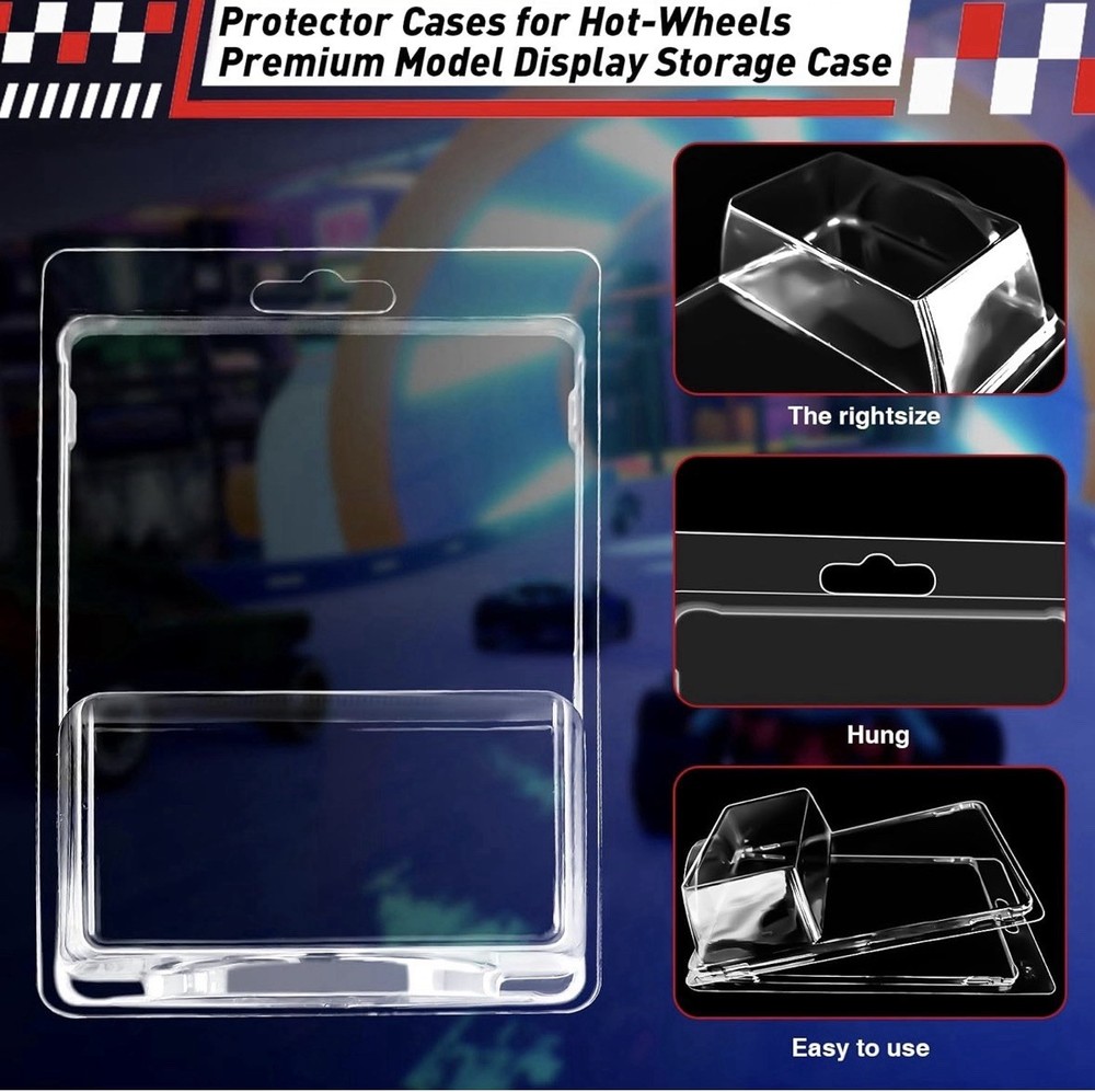 12Pack Clear Protector Case Plastic Display For Hot Wheels & Matchbox Basic Car