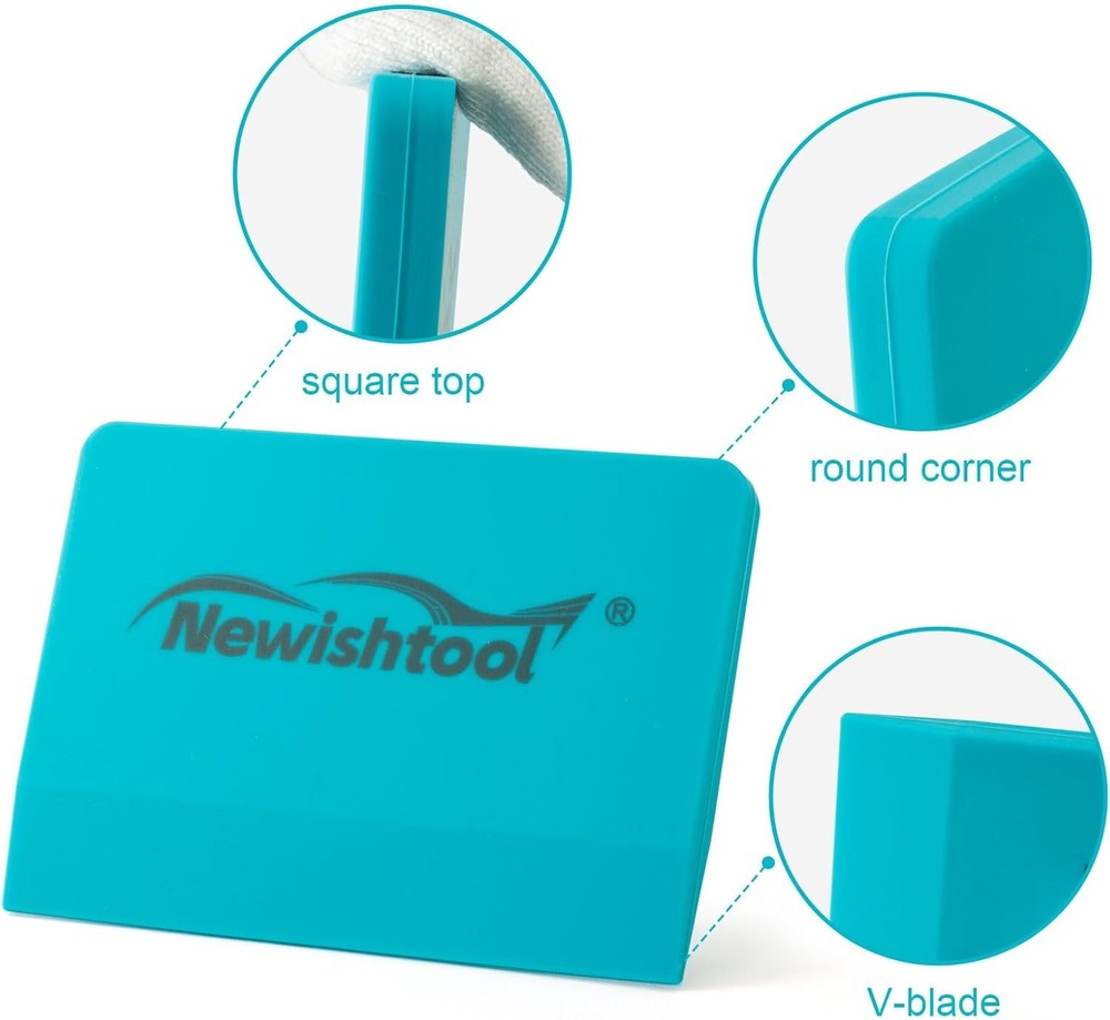 Soft Silicone Small Squeegee for Vinyl, 2 PCS PPF Tools Window Tinting Blue