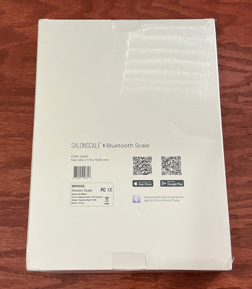 Salonscale Digital Bluetooth Scale - App Compatible - Linen Color