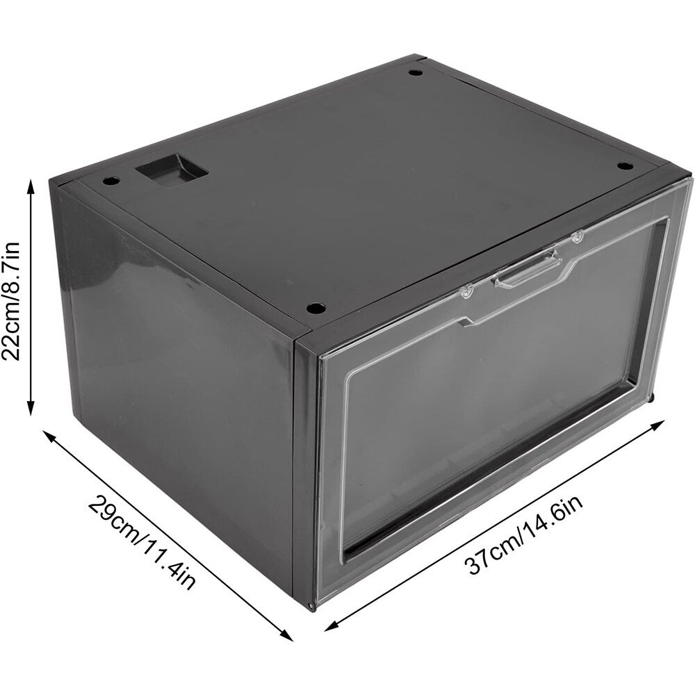 LED Shoe Storage Box Collection Crate Stackable Sneakers Organizer-Voice Control