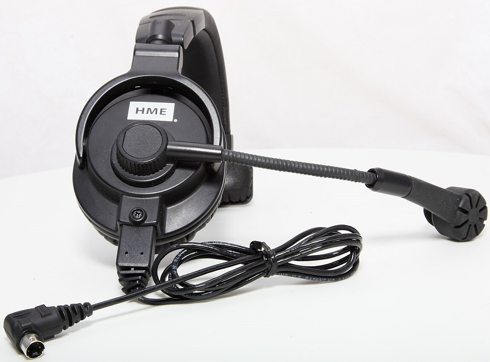 HME ClearCom HS25 Single Muff Intercom Headset With Dynamic Mic & Mini Din Plug