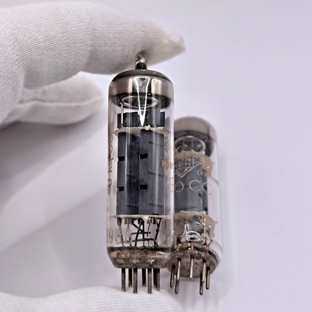 Telefunken E90CC, matched pair same codes, welded plate, ULM factory, year 1957