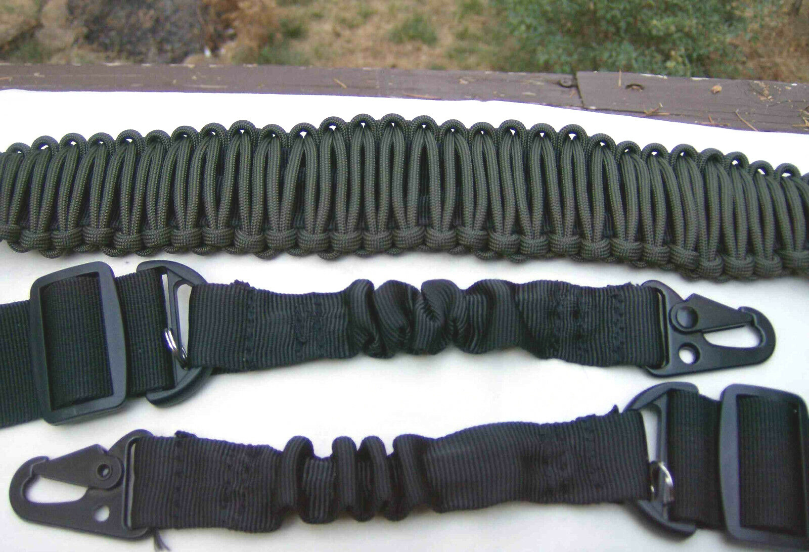 2 pt Adjustable Tactical, Paracord Wrapped, Rifle Sling ~Veteran Made~
