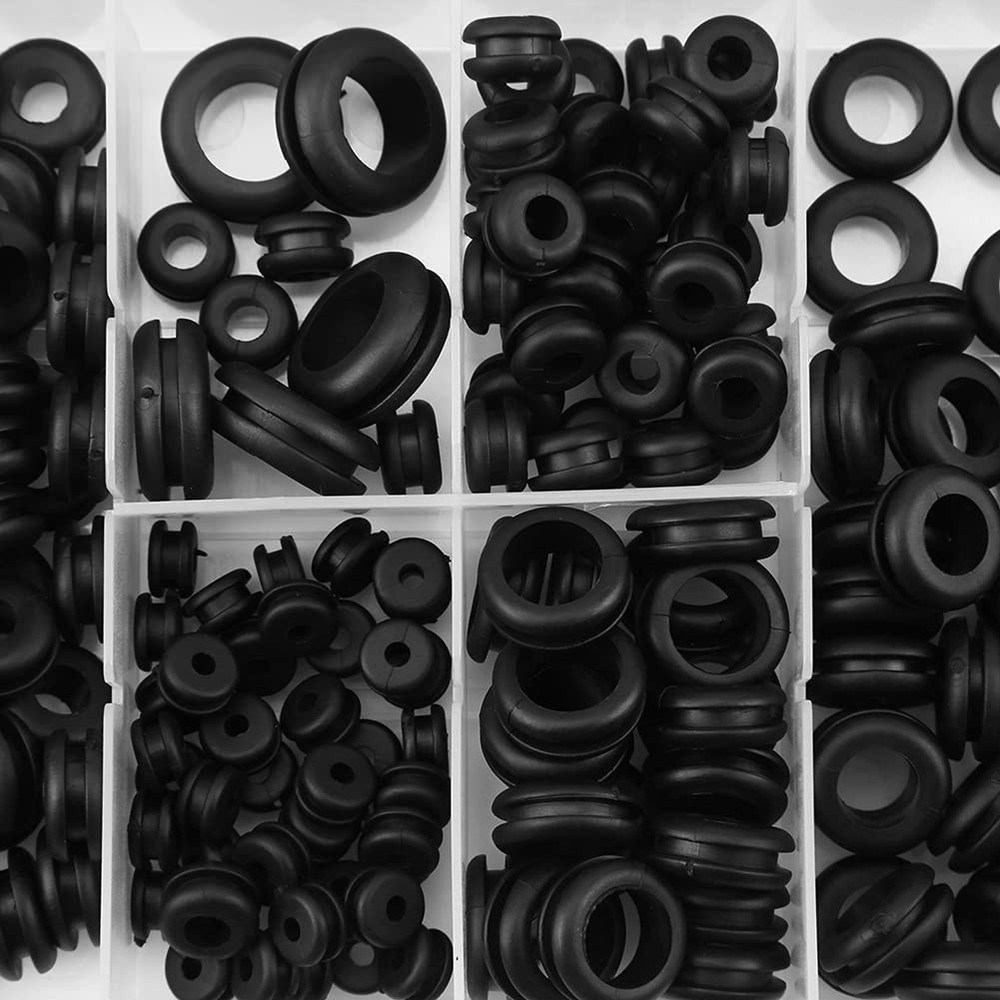 Rubber Grommets Kit, 180 Pcs Grommet Wire Ring, Electrical Gasket...