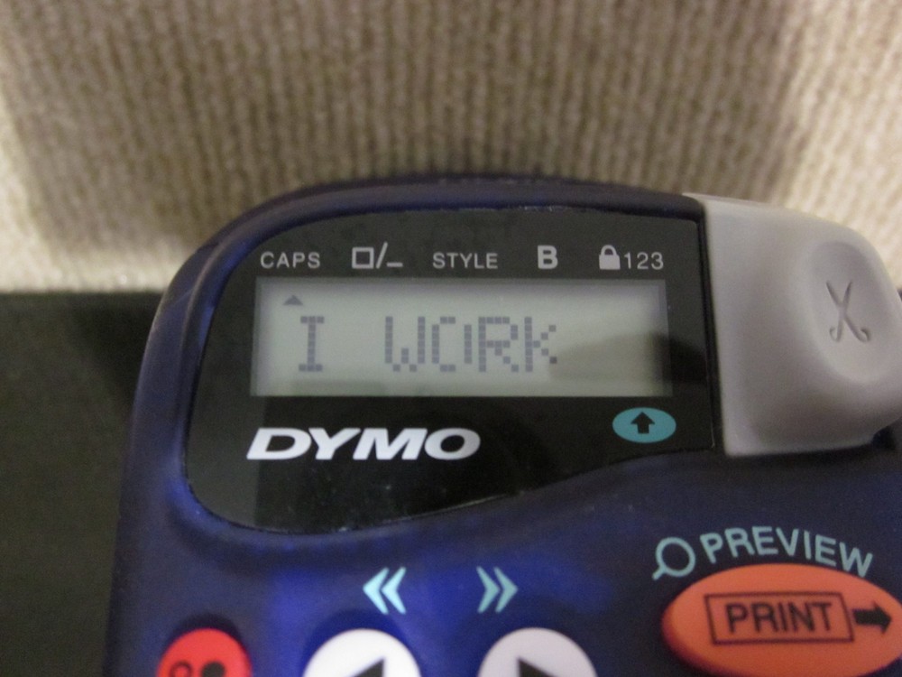 Dymo Letra Tag Blue 2000 Handheld Label Maker Printer
