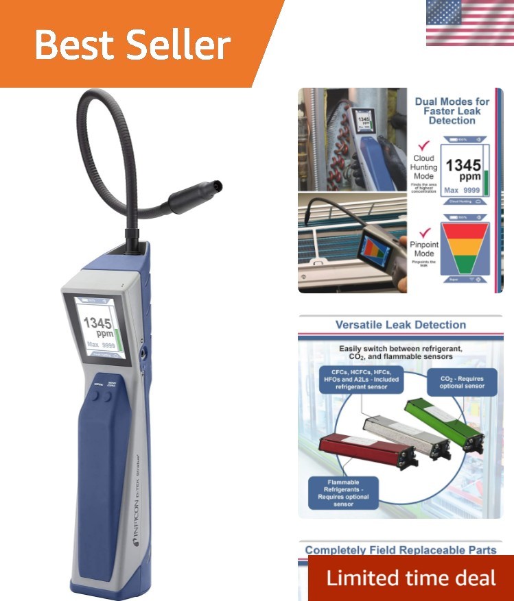 Advanced Portable D-TEK Stratus Leak Detector with Cloud Hunter Mode, Off-White