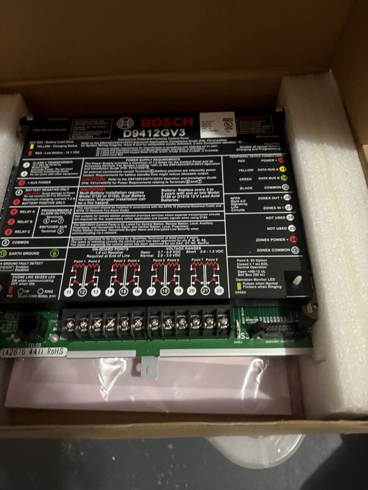 Bosch D9412GV3Control Panel - New, Open Box