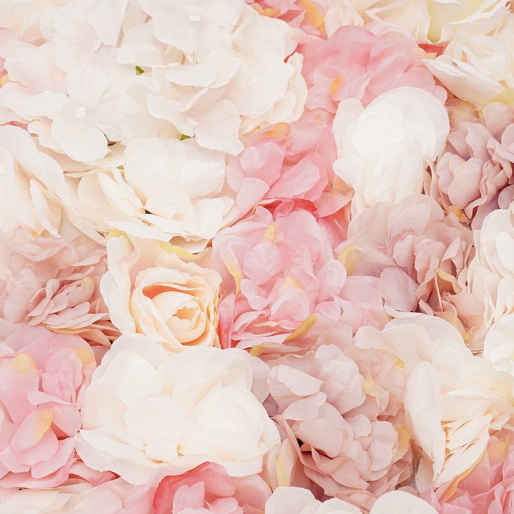 Silk Rose Flower Wall Backdrop Artificial Flower Wall Panel For Wedding Decor