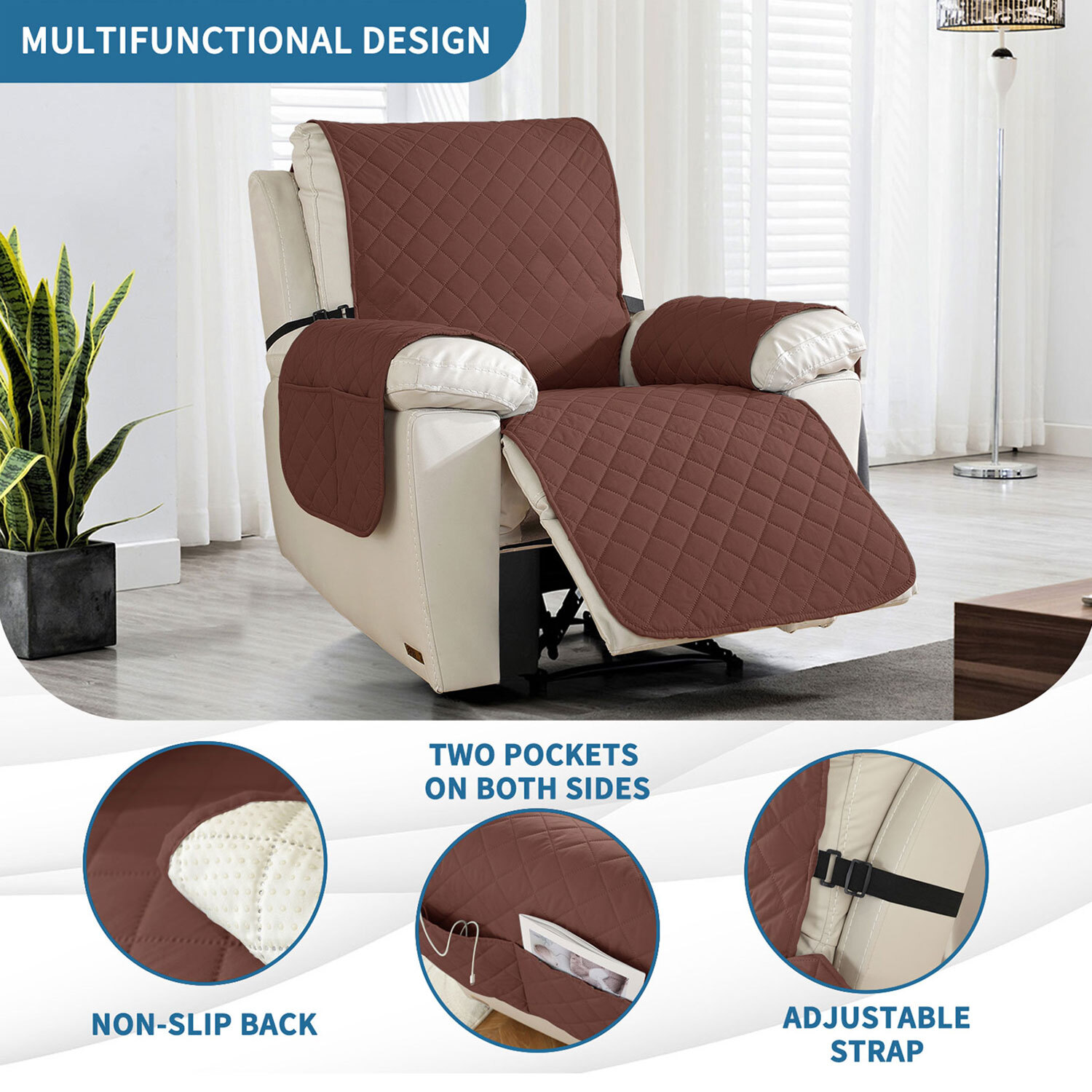 100% waterproof non-slip recliner cover Warm pet protection household items