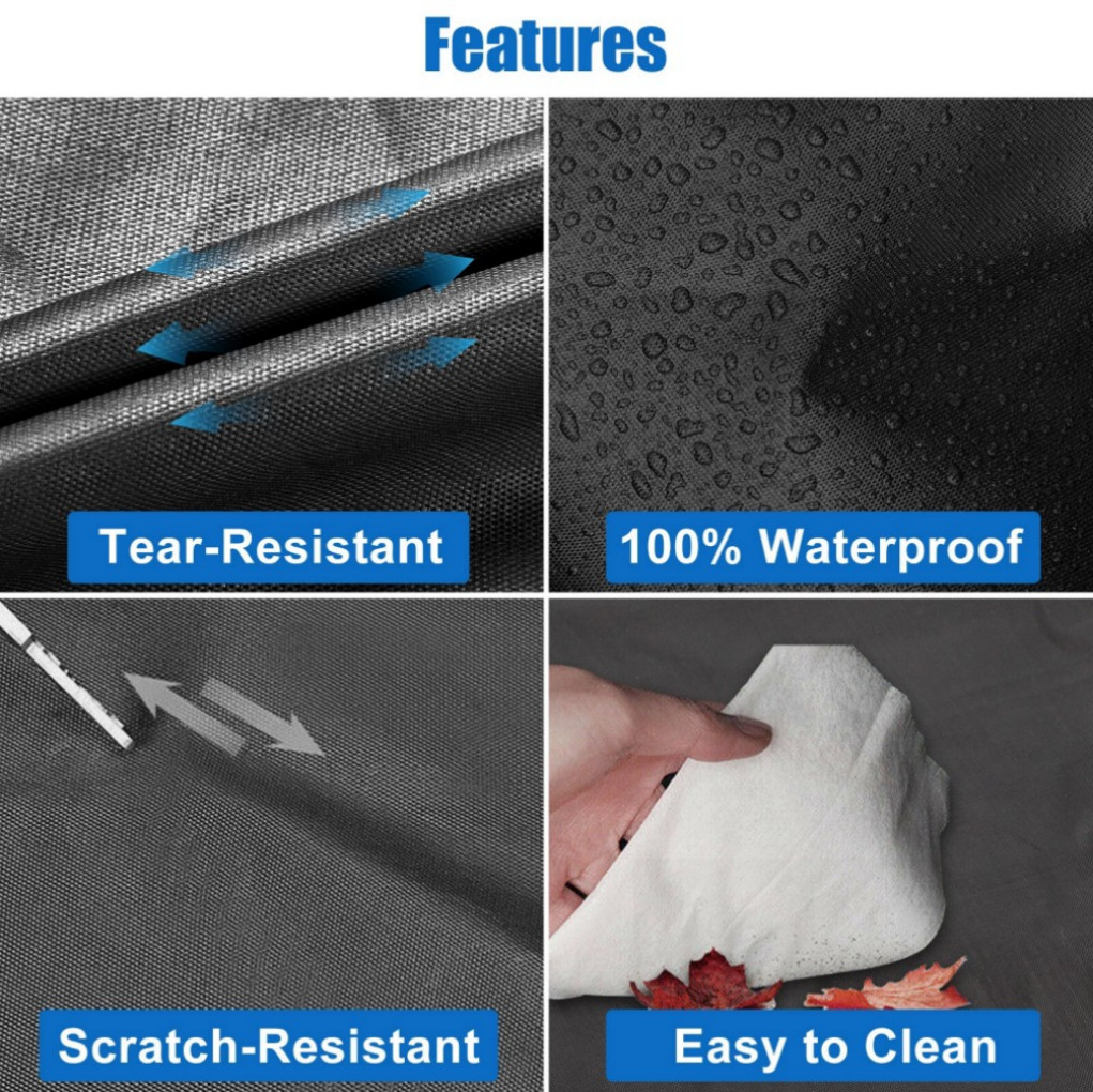 15'' Black DIY Spare Tire Cover Trailer Wheel & Tyre Protector Against Sun Rain