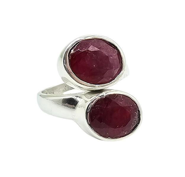 11 carat Ruby Ring, Size 8.5, 40th Anniversary Stone, Sterling Silver, July