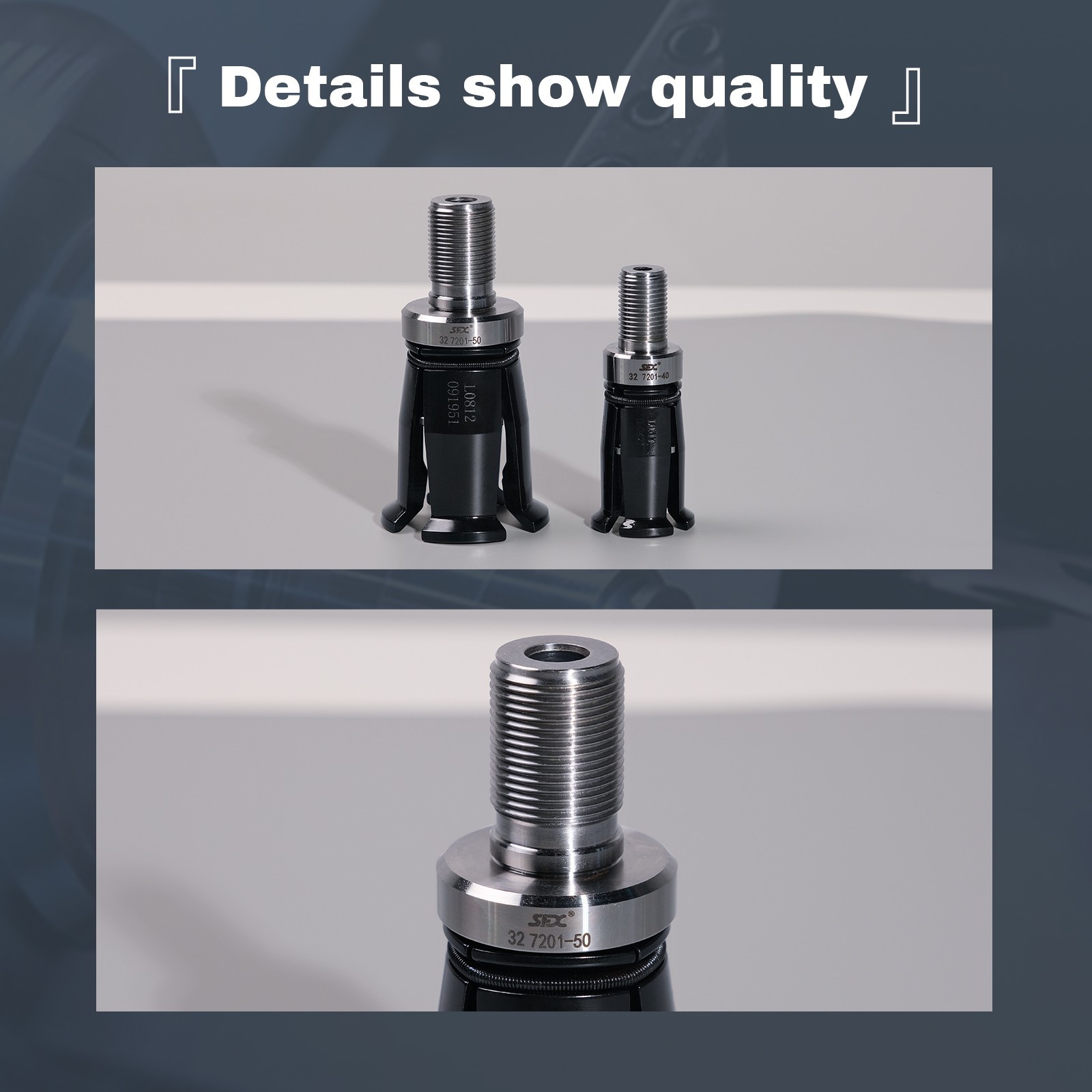 BT40-45° External Thread Spindle Pull Claw Gripper Mass Production Alloy Steel