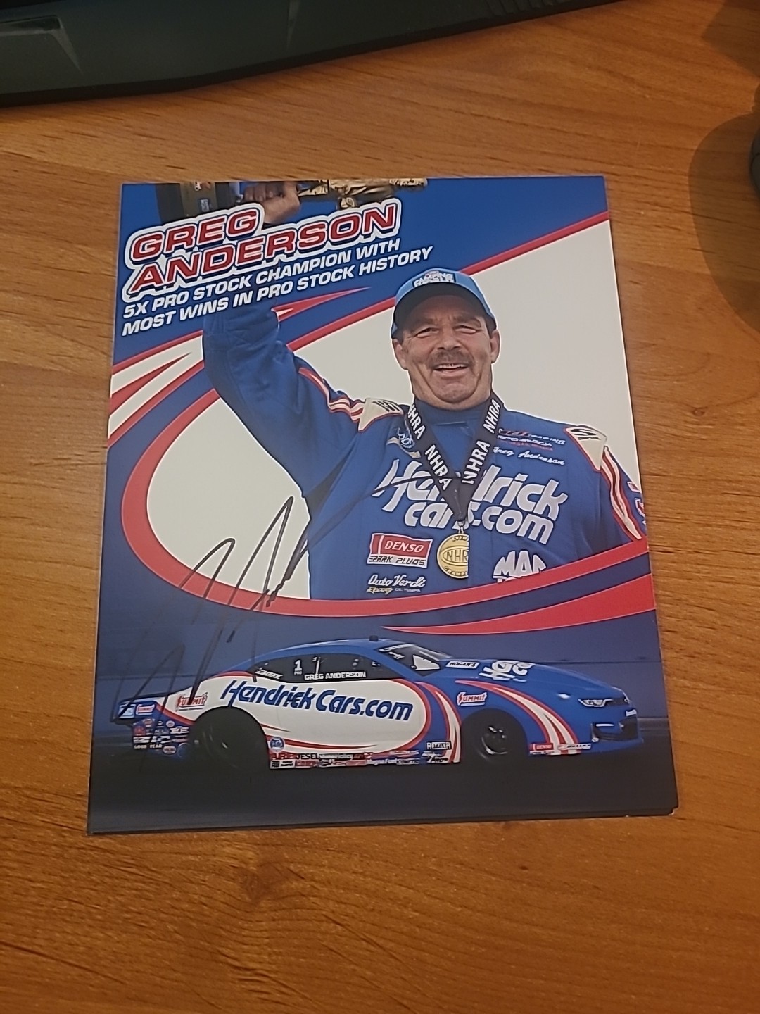 2023 Greg Anderson NHRA Hero Card Autographed Signed