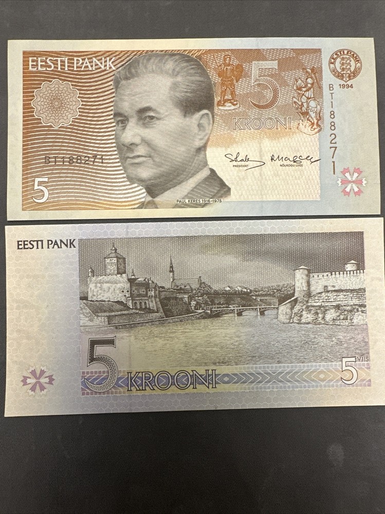 BANKNOTE 1994  ESTONIA Republic 5  KROONI UNC