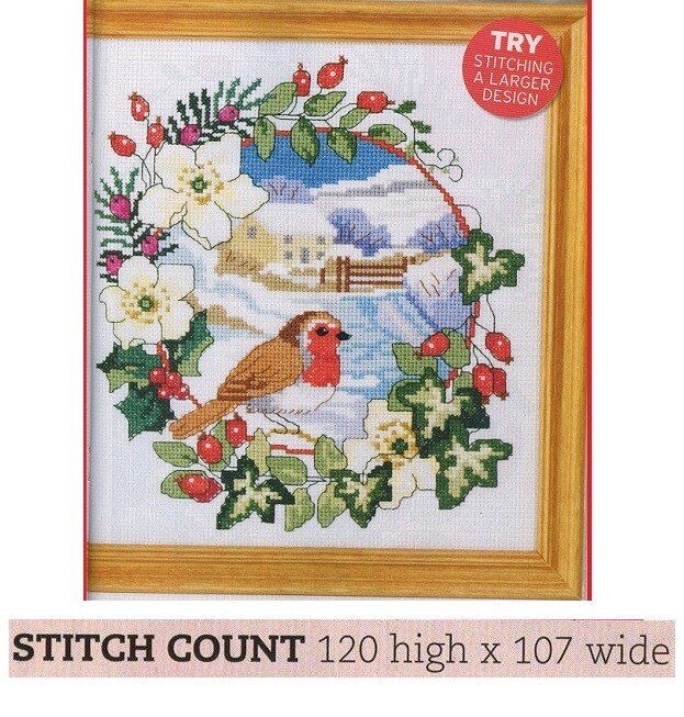 ROBIN IN THE SNOW  CROSS STITCH PATTERN ONLY   EQ - EYV