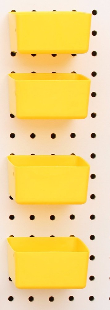16 Piece Pegboard Plastic Bin and Plastic Tool Holder Kit