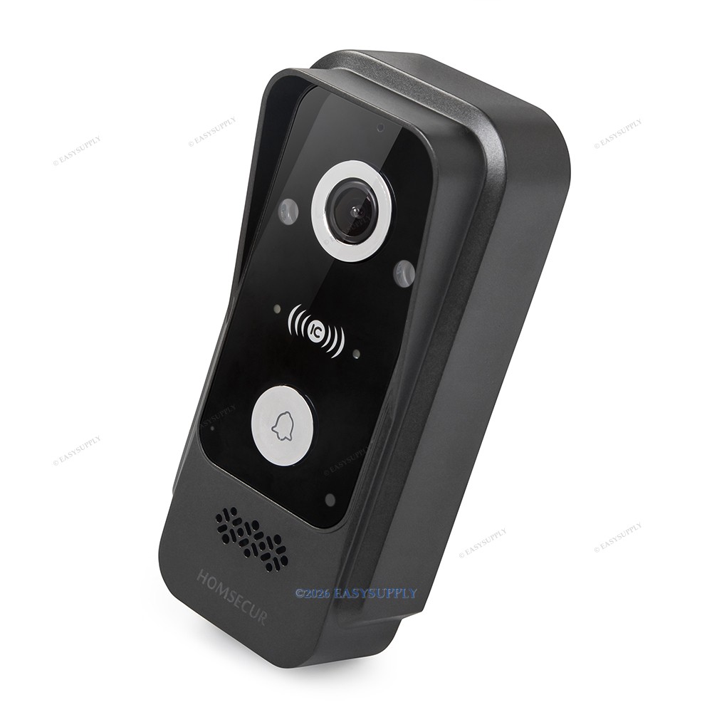 HOMSECUR 7" 4 Wire WIFI Video Doorphone Entry Intercom With Lock External Memory