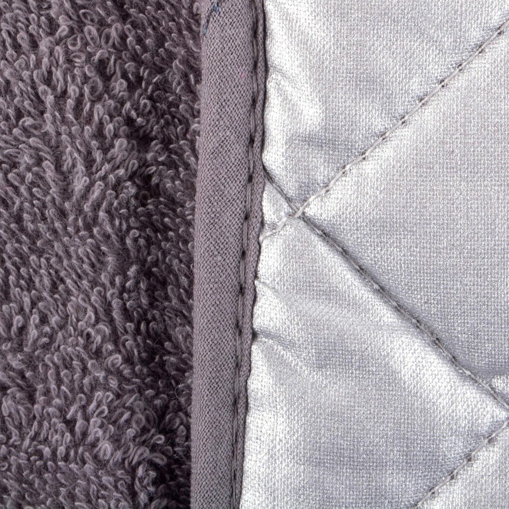 Basic Terry Collection 100% Cotton Quilted Double Mitt Gray