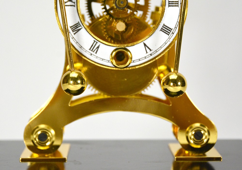 24K Harrison Style Grasshopper Escapement Double Pendulum Skeleton Sea Clock