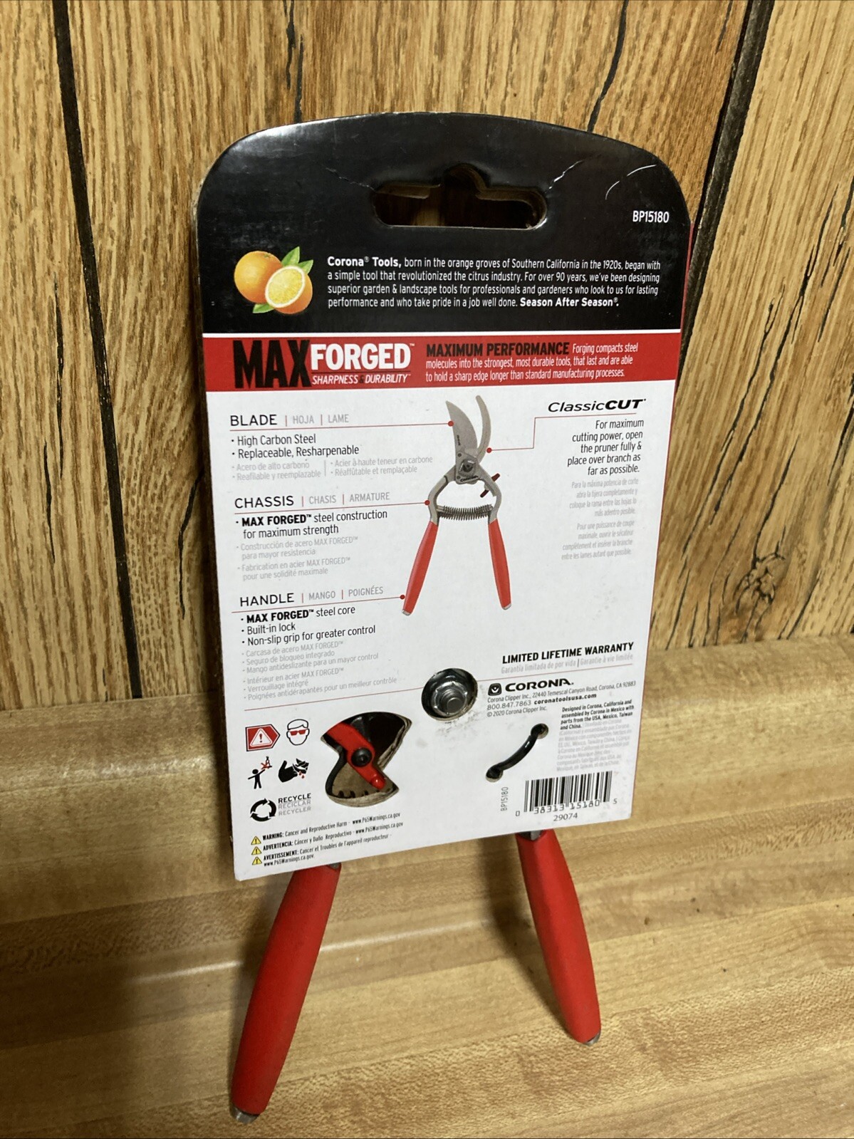 Corona Clipper Forged Classic Cut Branch & Stem Pruner 1-inch BP15180 New