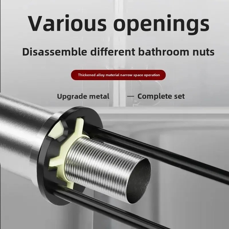 Multifunctional Sink Wrench Set, 2-Pack Basin and Faucet Wrench Tool with Fou...