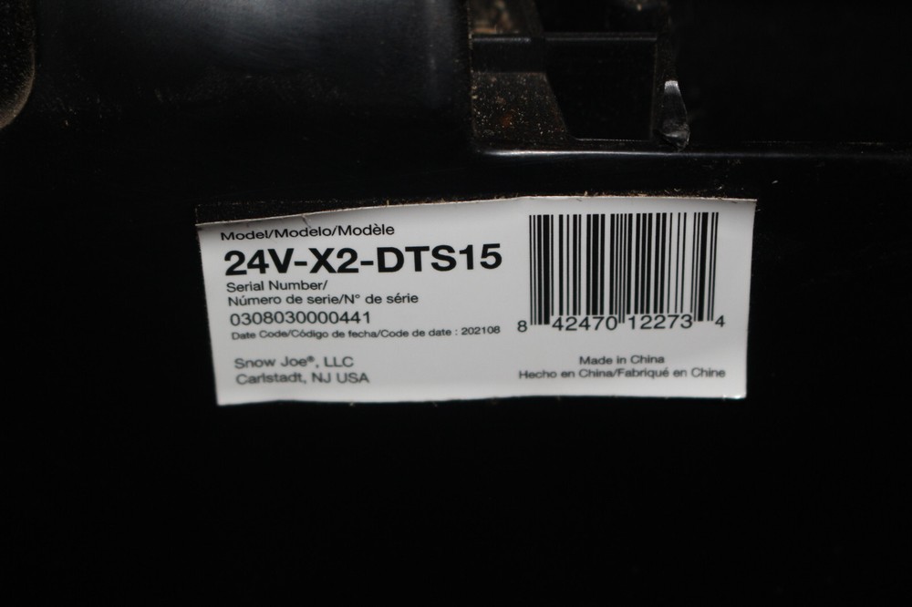 Sun Joe Scarifier / Dethatcher Control Module w/ Battery Panel - 24V-X2-DTS15