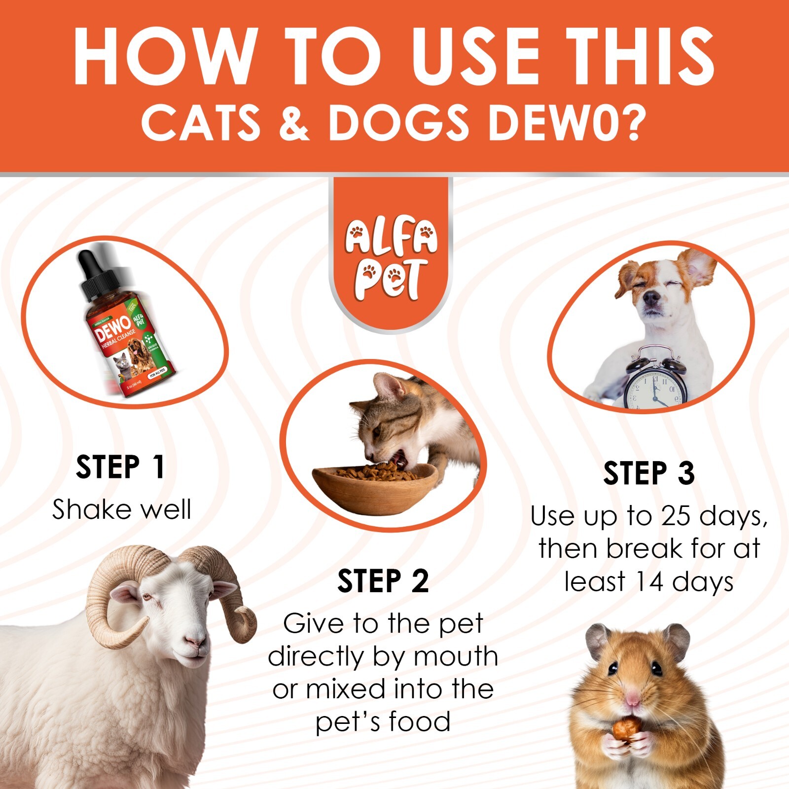 Pet Natural Dewormer Liquid | For Dogs & Cats | Daily Use Worm Support