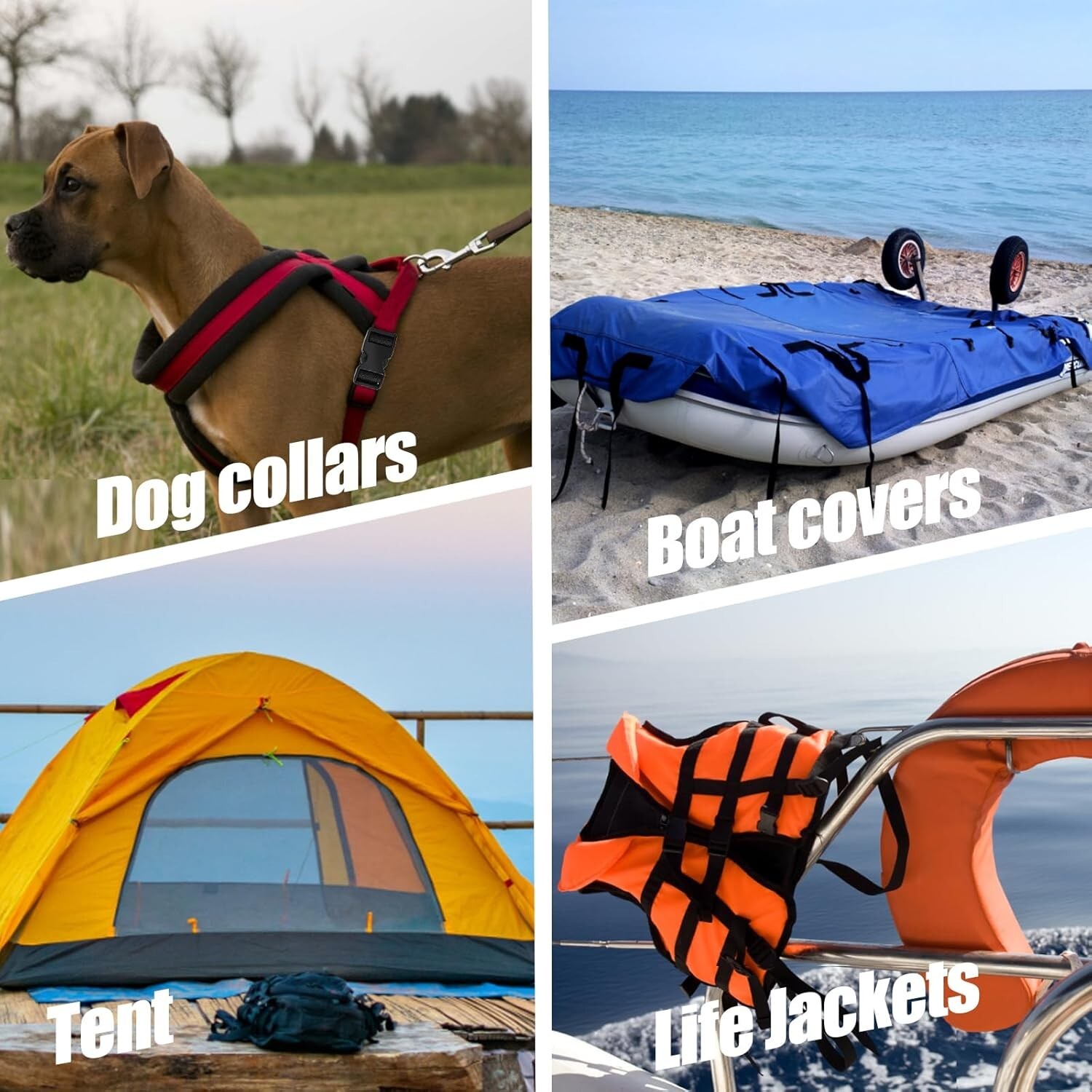 6Set Buckles for Nylon Webbing Straps 2", Quick Side Release Plastic Buckles Cli