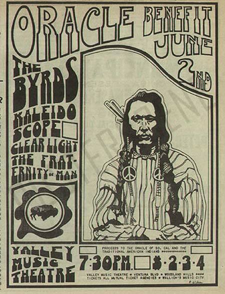 THE BYRDS LOS ANGELES 1967 CONCERT AD ORIGINAL