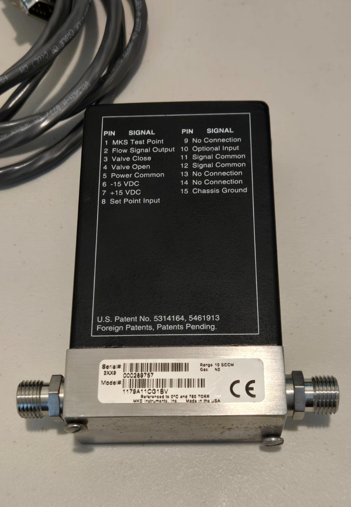 MKS 1179A11CG1BV Mass-Flo Controller with CB259-5-10 Cable
