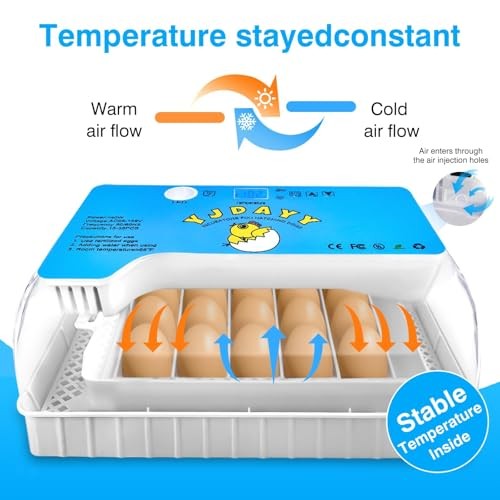 Incubators for Hatching Eggs 15-35 Eggs Incubator with Automatic Egg Blue