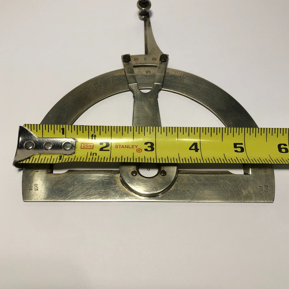 German Silver Protractor Riefler