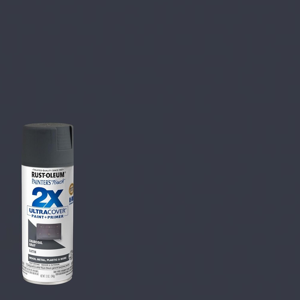 Satin Charcoal Gray Spray Paint 12 oz