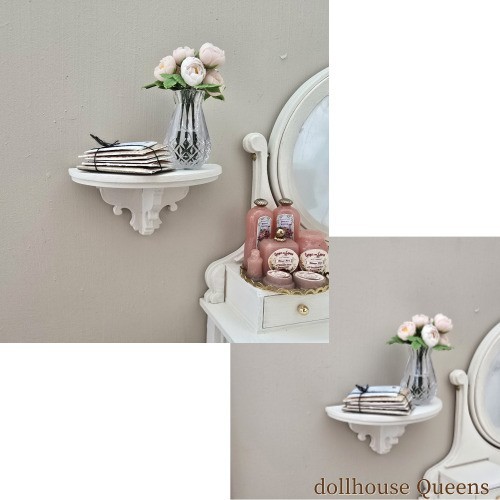 Miniature Half-Round Wall Shelf (1:6 Scale)