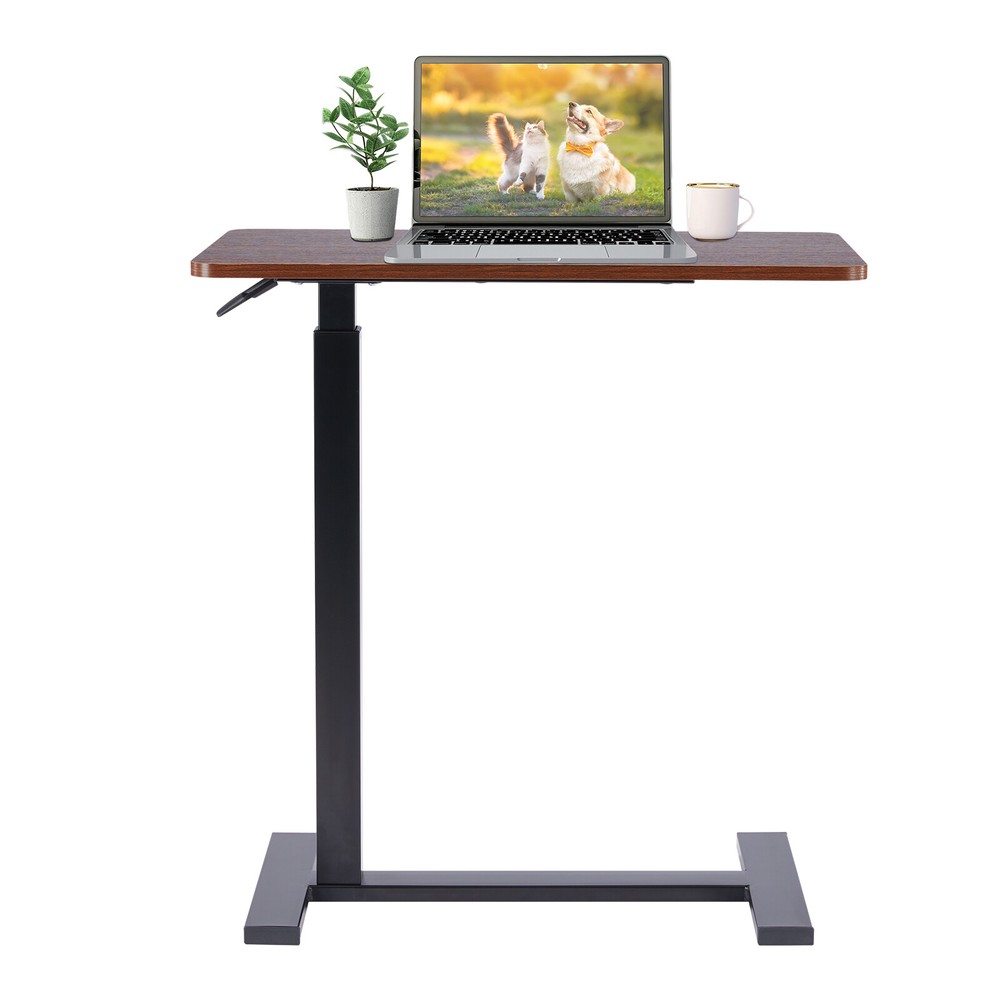 Adjustable Overbed Mobile Standing Desk Table with Wheel Rolling Bedside Table