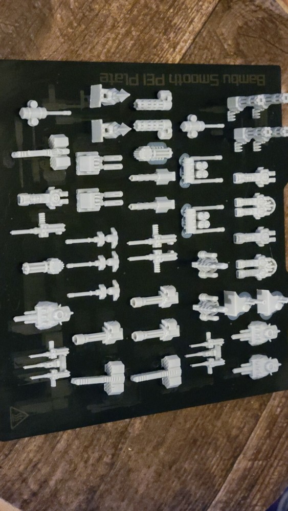 Sample Weapon Pack #5, For 1/64 scale cars 40 items