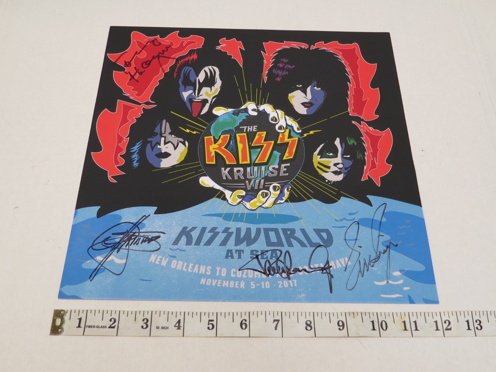 KISS KRUISE VII SIGNED AUTOGRAPHED POSTER - SIMMONS STANLEY SINGER THAYER