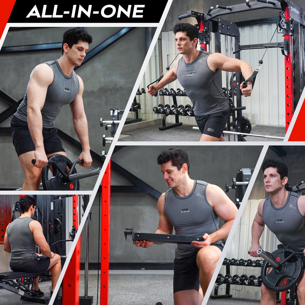 Multi-Functional Machine Power Cage Home Gym Workout Machine Strength Training