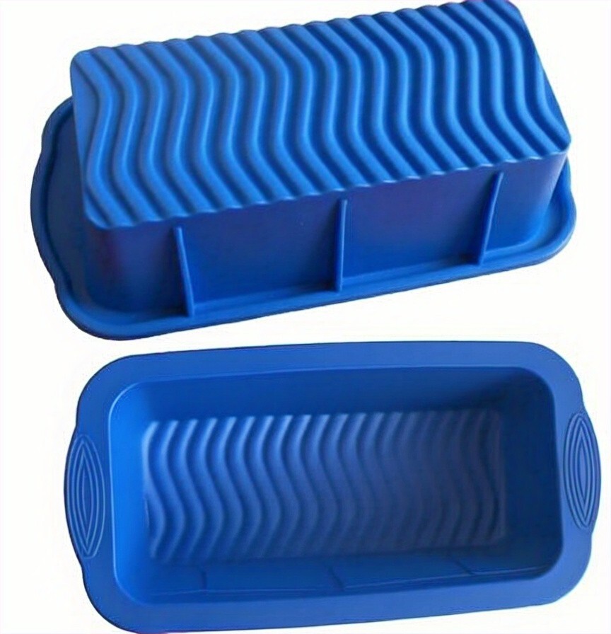 Silicone Bread Loaf Pan, 2 PCS Rectangular Non-Stick Baking Mold Pans for Oven,