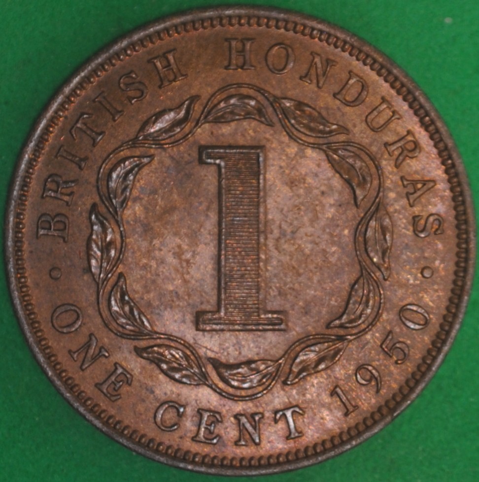 1950 British Honduras Cent UNC