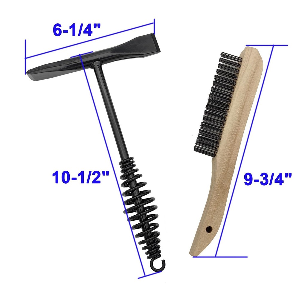 Welding Chipping Hammer with Coil Spring Handle10.5"Cross Chisel and Vertical...