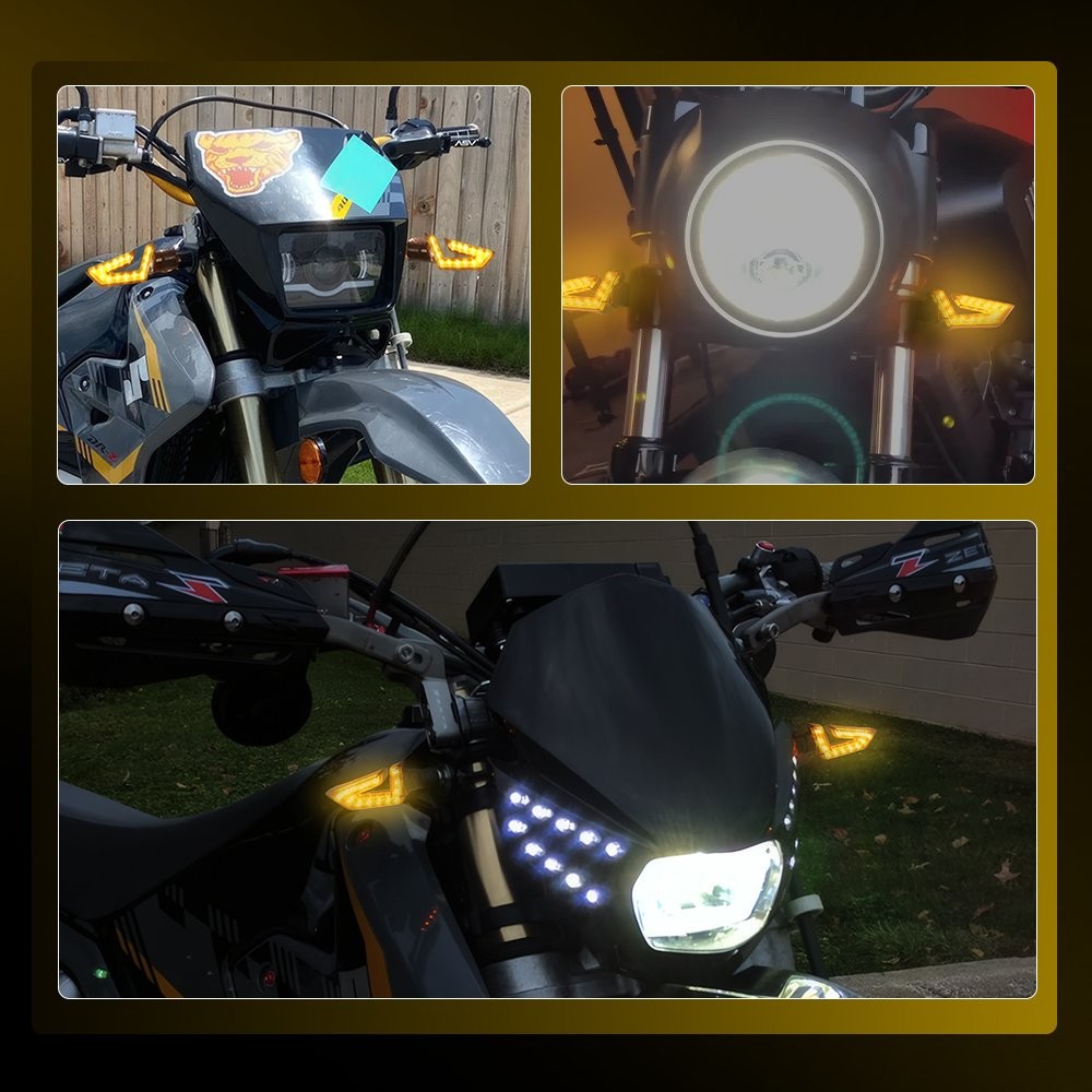 Motorcycle Led Turn Signal Indicator Blinker Amber Lights Universal Durable 4Pcs