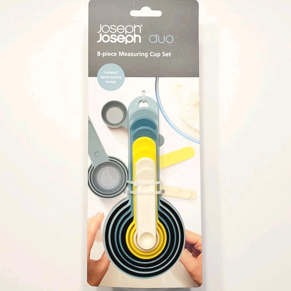 Joseph Measuring Spoon & Cup Set Kitchen 8-Pieces Multicolor Kitchen Space-Saver