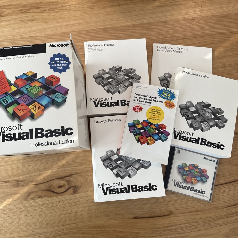 Microsoft Visual Basic Professional Edition Version 4.0 Windows 95 NT Books Only