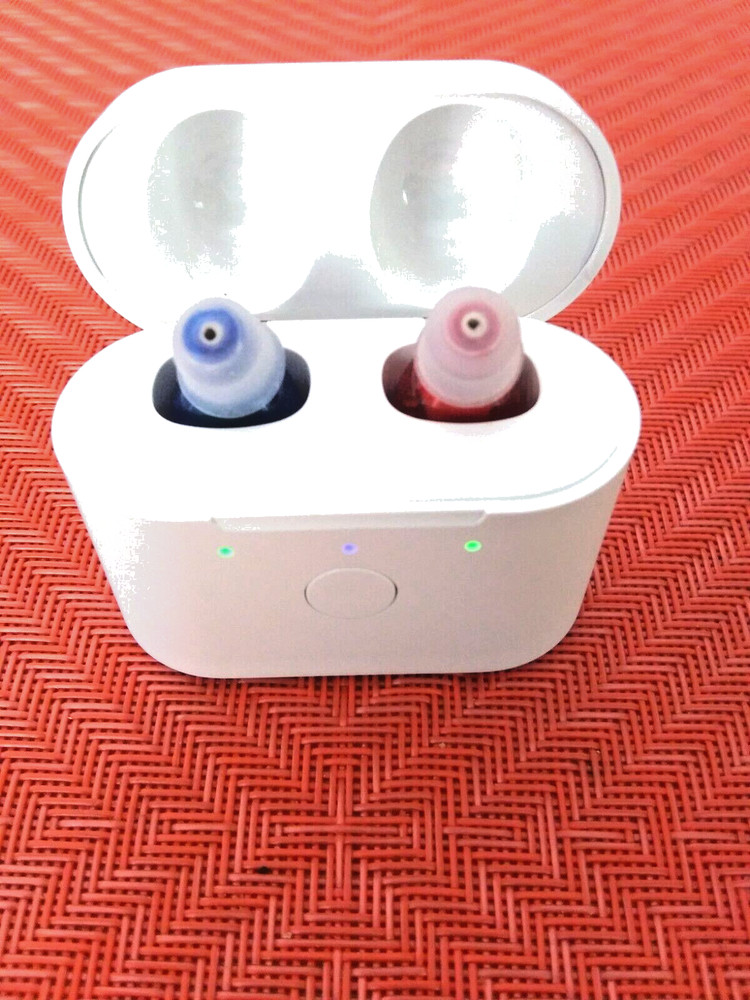 TWO Rechargeable Mini in the ear Hearing amplifiers 3 programs noise reduction